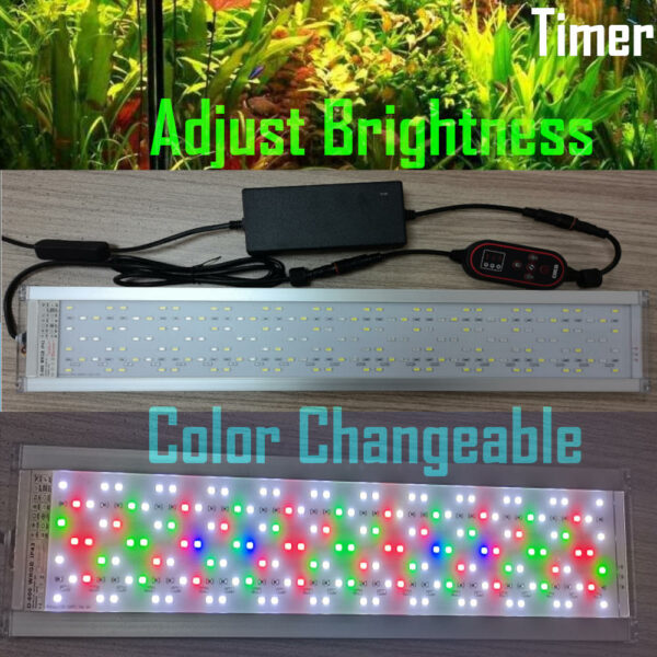 90cm Ultrathin LED Fullspectrum Planted Light Color Changeable / Adjust  Brightness - Roxy Aquarium