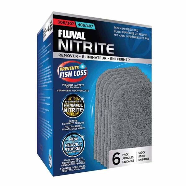 Fluval Nitrite Remover 6 Pack Pad Foam for 306, 307, 406 and 407 Canister Filters