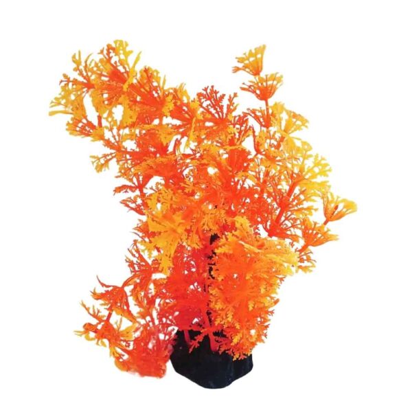 Orange Color Aquarium Artificial Plant Decoration