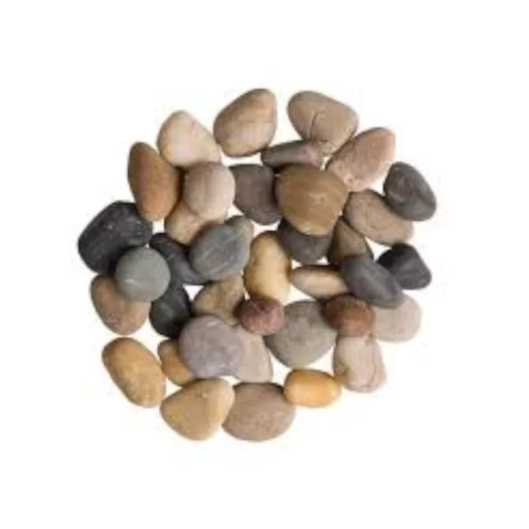 Small collection of smooth, rounded pebbles in various brown, gray, and tan tones.