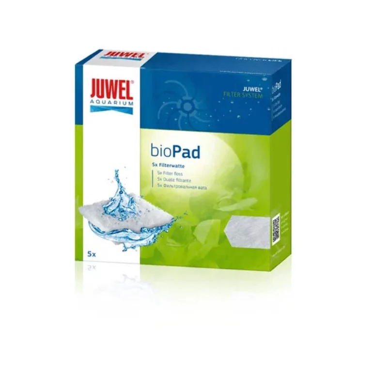 Juwel bioPad aquarium filter pad box with green and blue packaging and water splash graphic (5x filter pads)